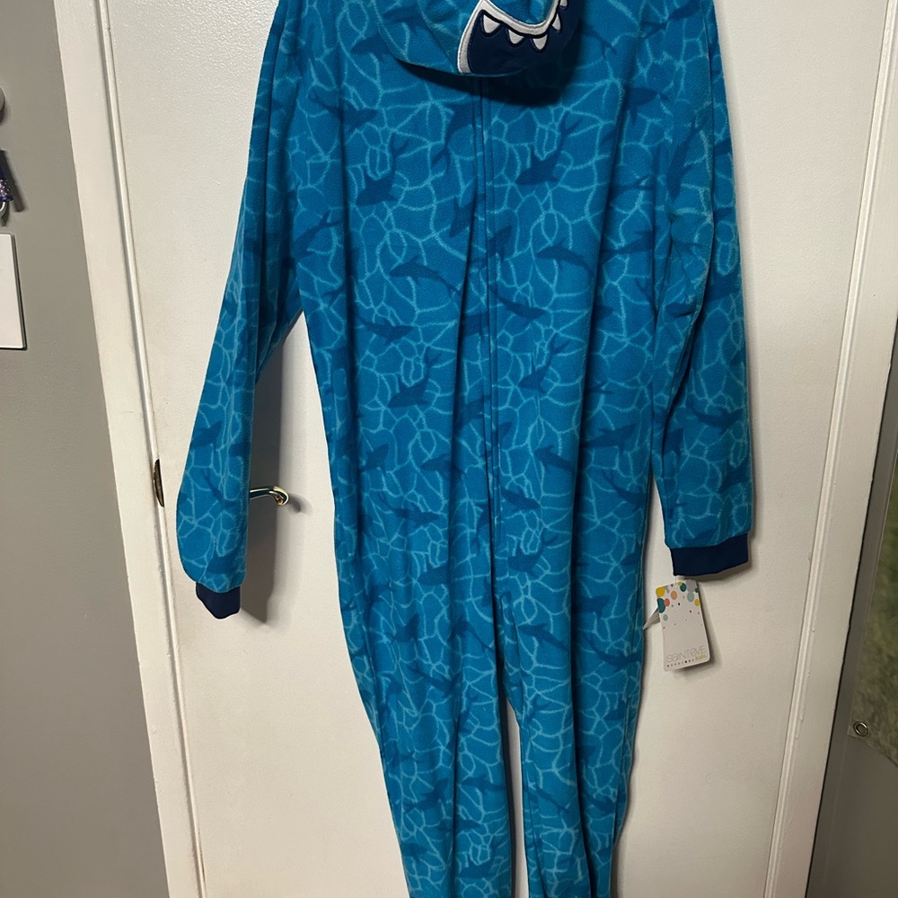 Blue Shark Pattern Onesie
